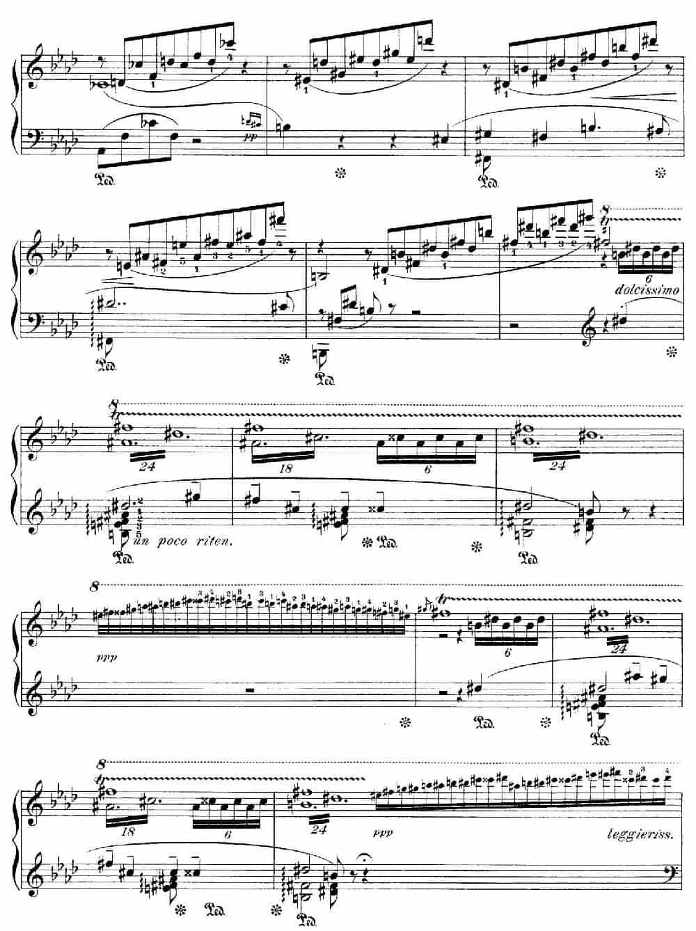 Notturnos S.541（3首夜曲“爱之梦”·1） 钢琴乐谱_第4张