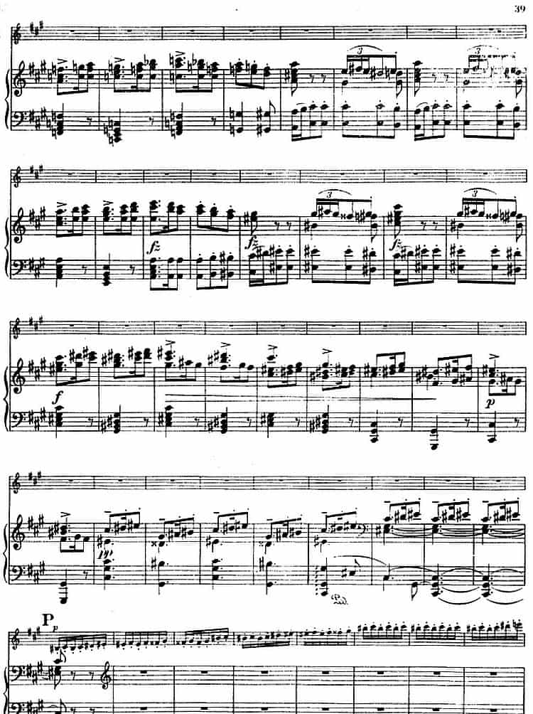 德沃夏克作品53号A小调协奏曲 （小提琴和钢琴） 钢琴乐谱_第37张