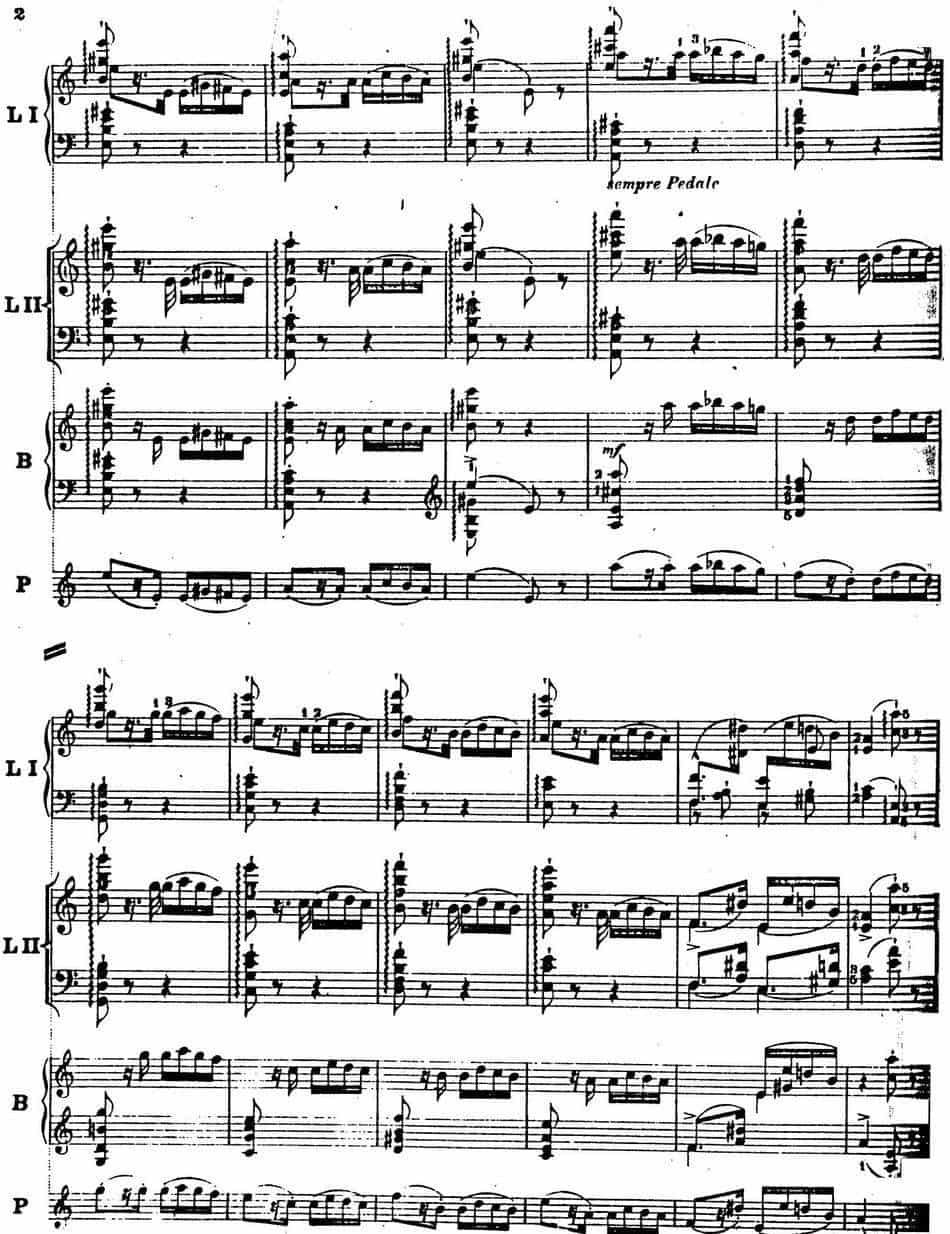6首帕格尼尼大练习曲（Thema mit Variationen Etude Nr.6） 钢琴乐谱_第2张