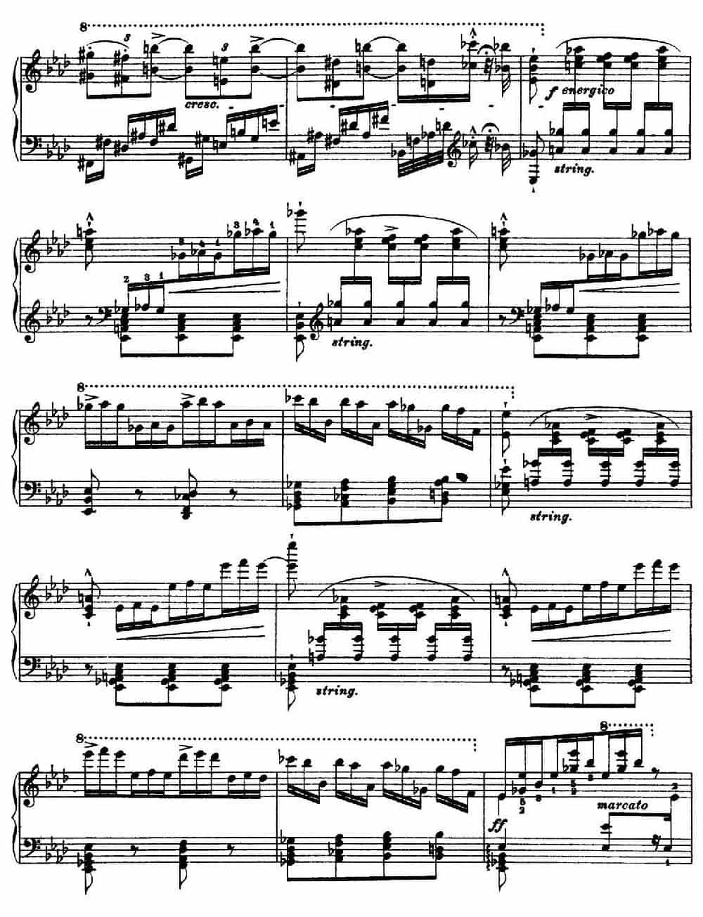 12 Etudes d'execution Transcendante S.139(12首超技练习曲·10) 钢琴乐谱_第4张