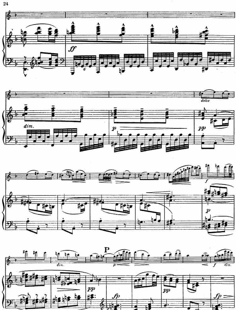 德沃夏克作品53号A小调协奏曲 （小提琴和钢琴） 钢琴乐谱_第22张