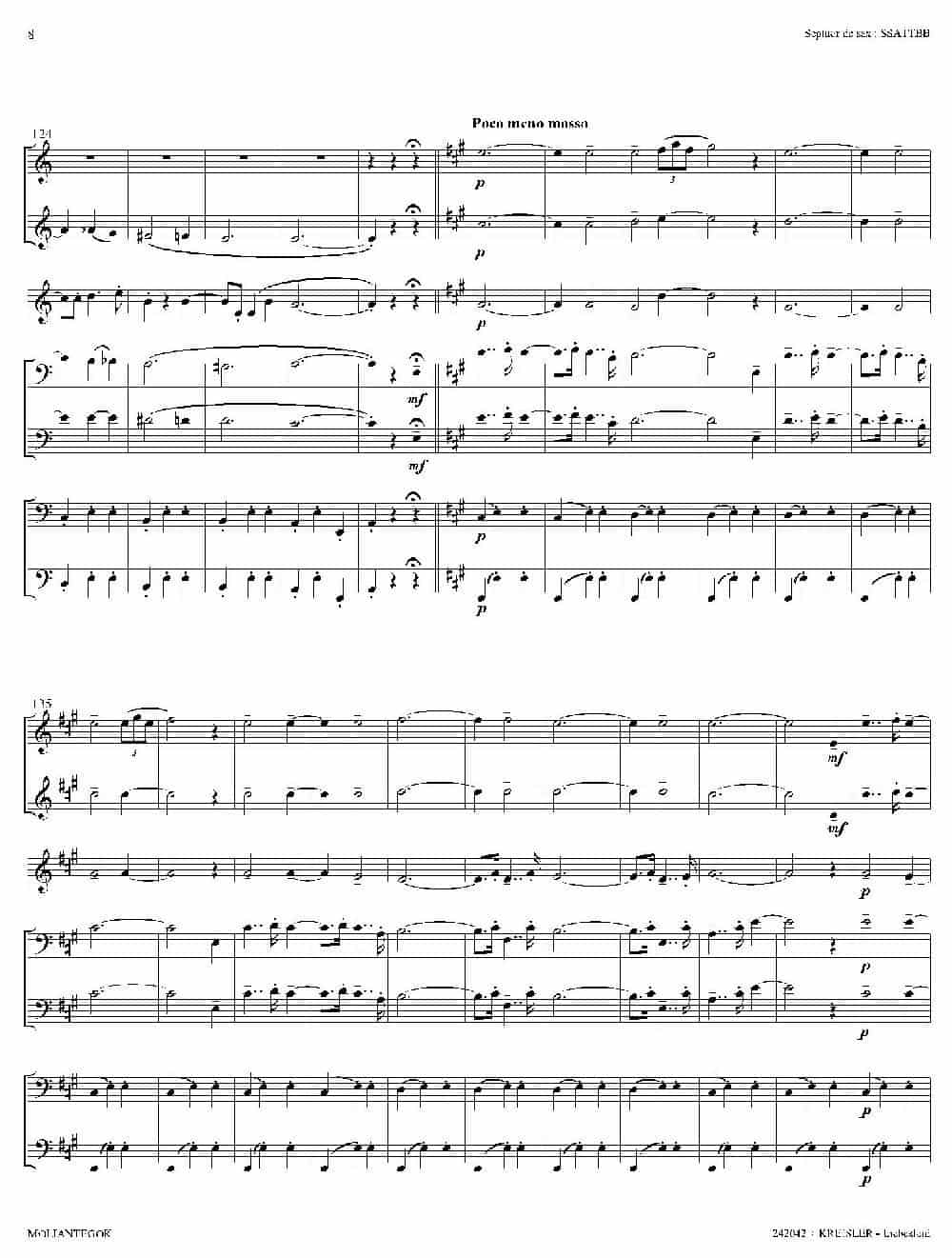 Liebesleid（四重奏、总谱） 萨克斯乐谱_第7张