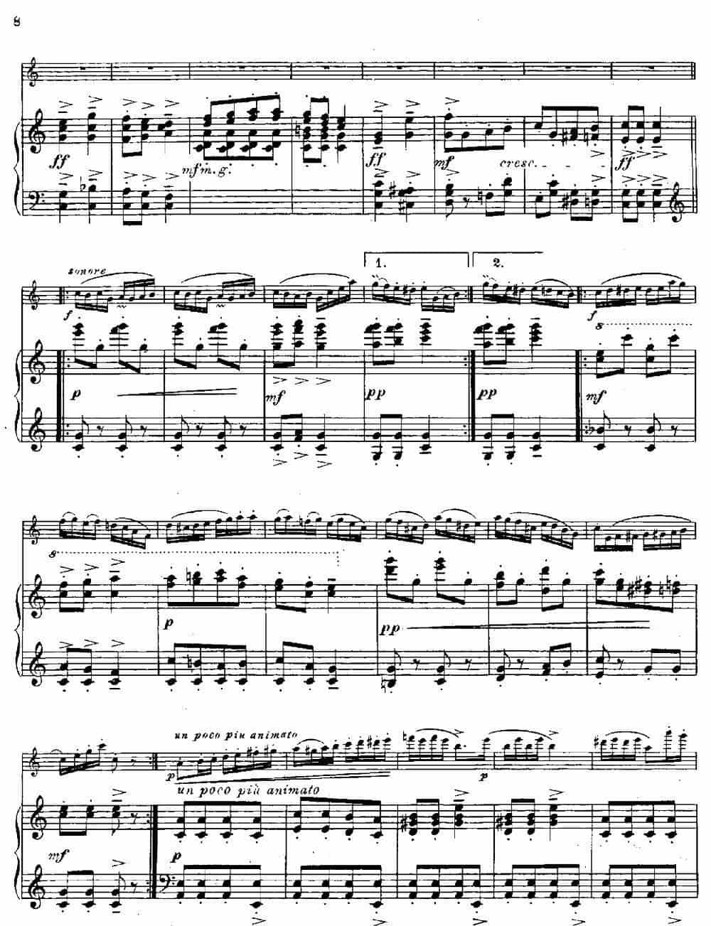 Fantaisies nationales. Hongrois.（Op.59 No.6）（长笛+钢琴伴奏） 长笛乐谱_第7张