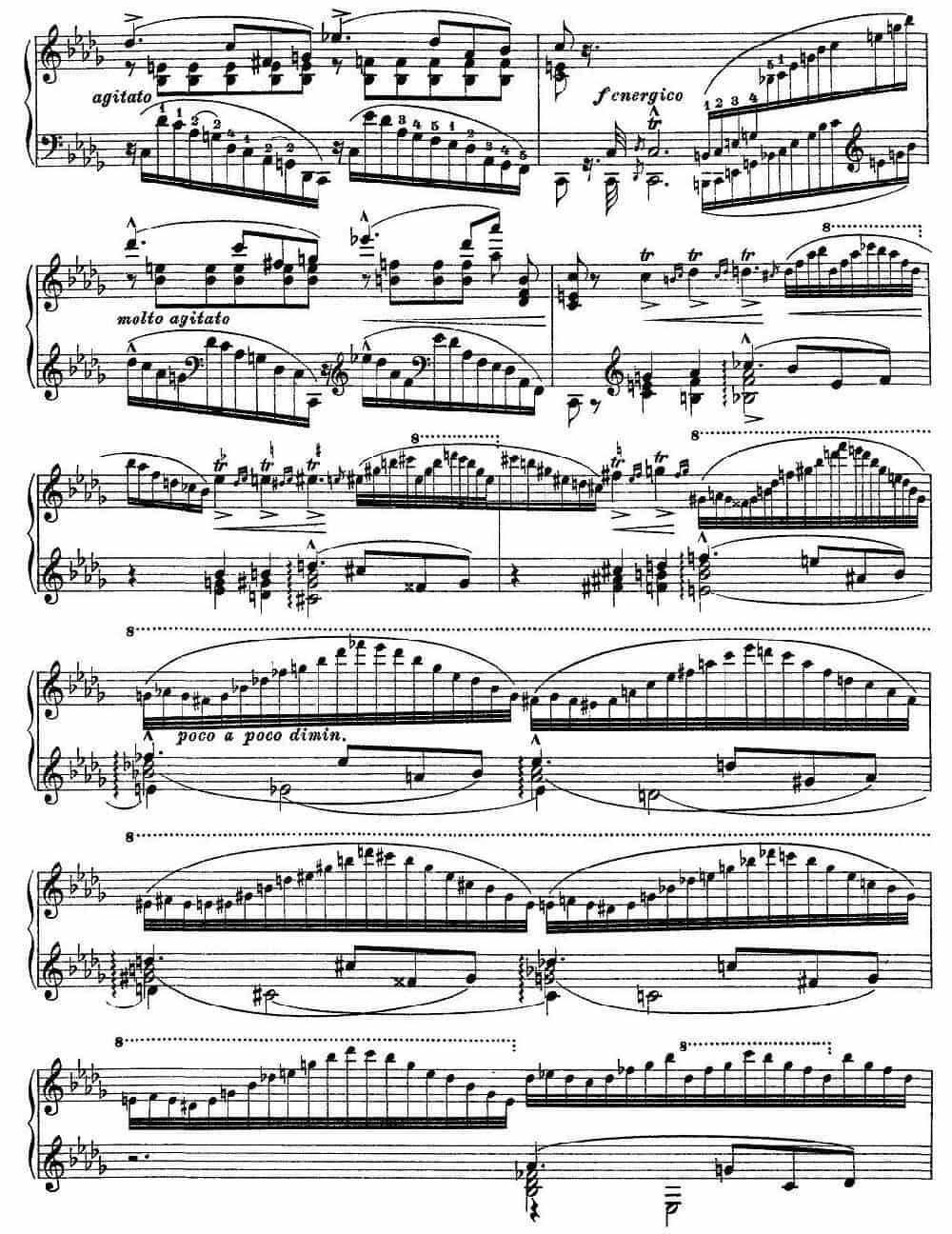 12首超级技巧练习曲：Ricordanza（回忆） 钢琴乐谱_第7张