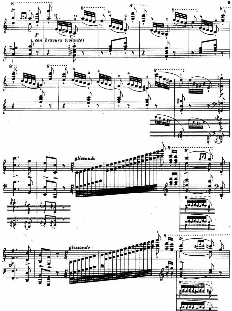 6首帕格尼尼大练习曲（La Chasse Etude Nr.5） 钢琴乐谱_第4张