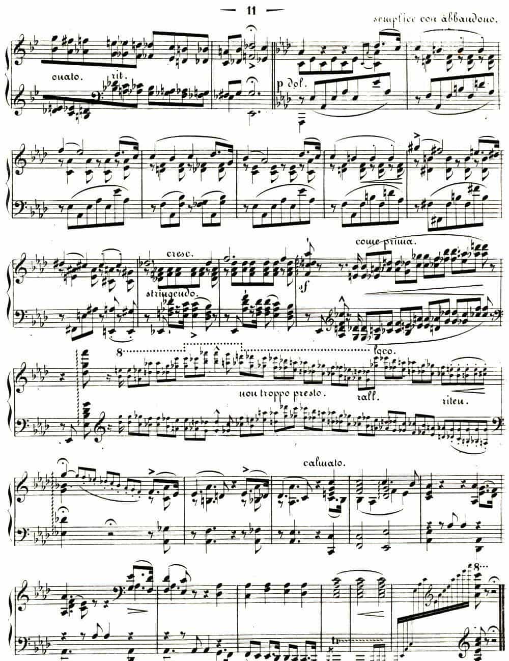李斯特音乐会练习曲&nbsp;S144（1 悲歌 降A大调 S144 Il） 钢琴乐谱_第10张