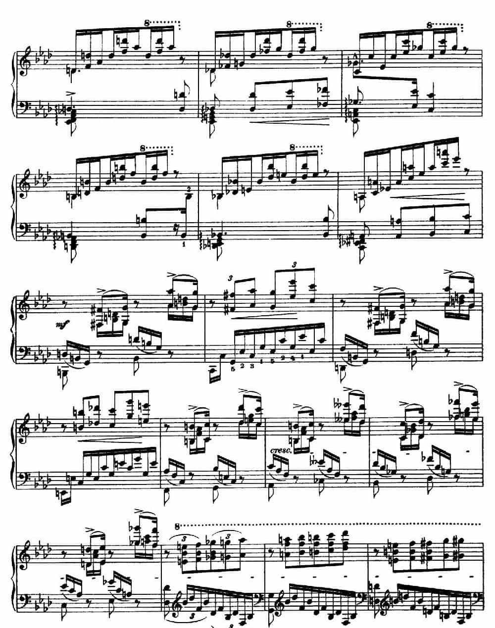 12 Etudes d'execution Transcendante S.139(12首超技练习曲·10) 钢琴乐谱_第5张