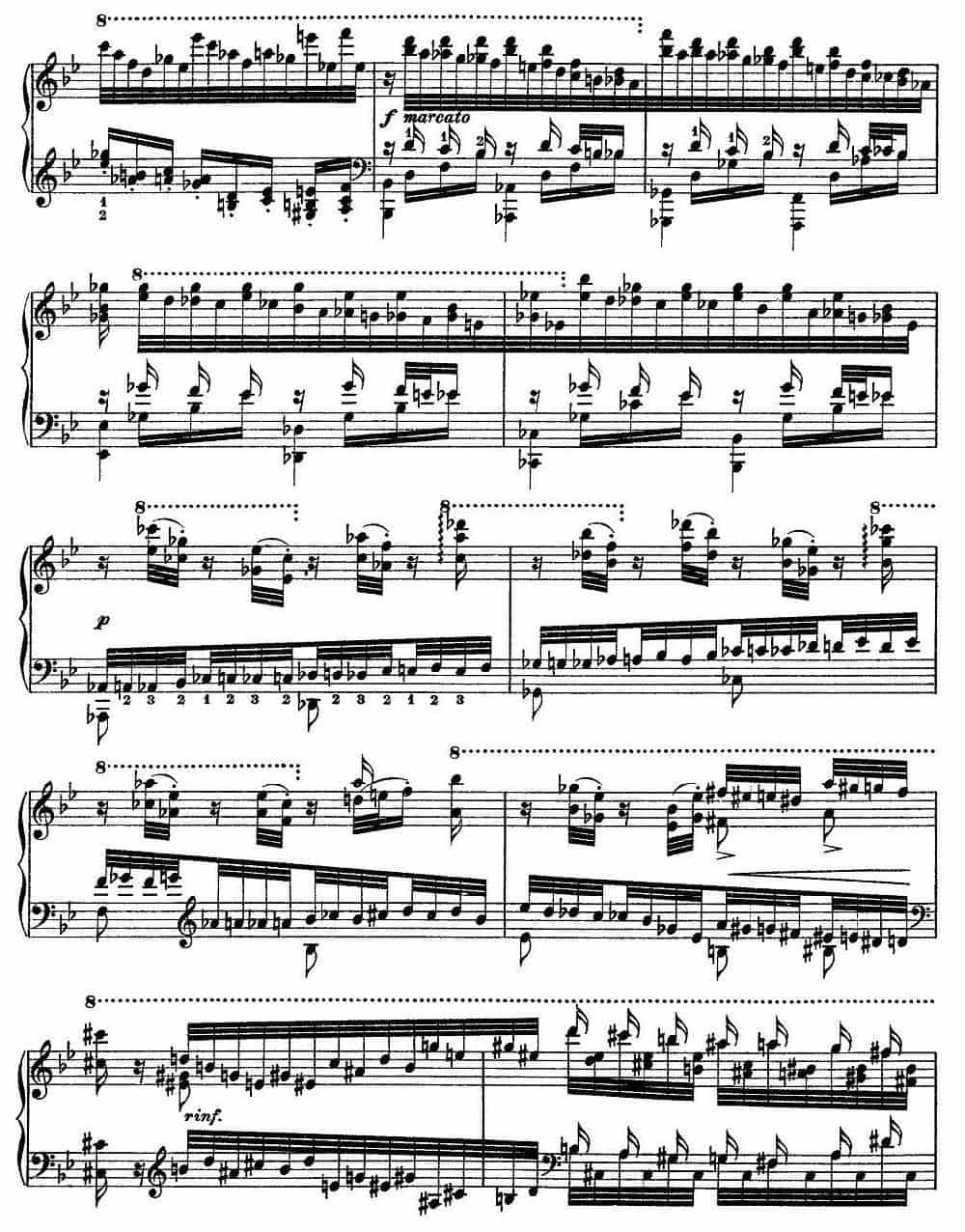 12首超级技巧练习曲：Feux Follets（鬼火） 钢琴乐谱_第4张