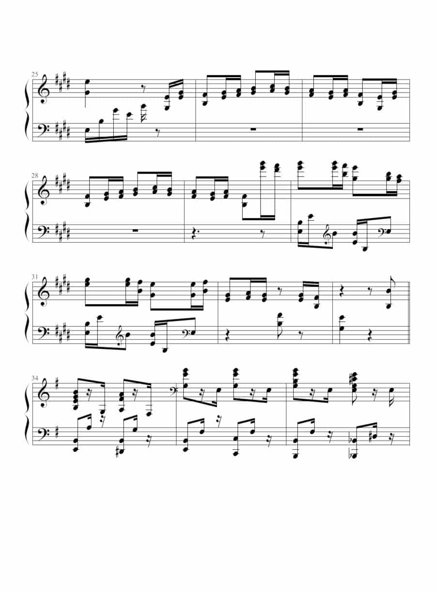 狩猎（练习曲） 钢琴乐谱_第3张