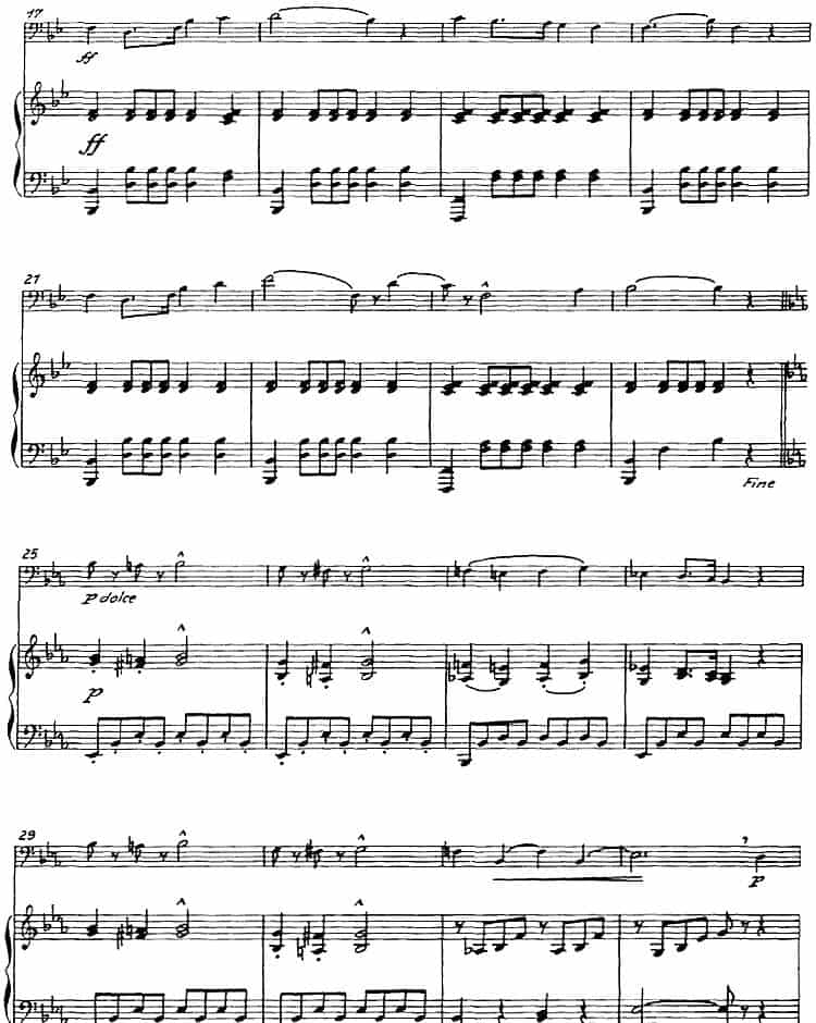 根据朱塞佩·孔科涅作品改编的四首旋律练习曲（长号+钢琴伴奏） 铜管乐器谱_第7张