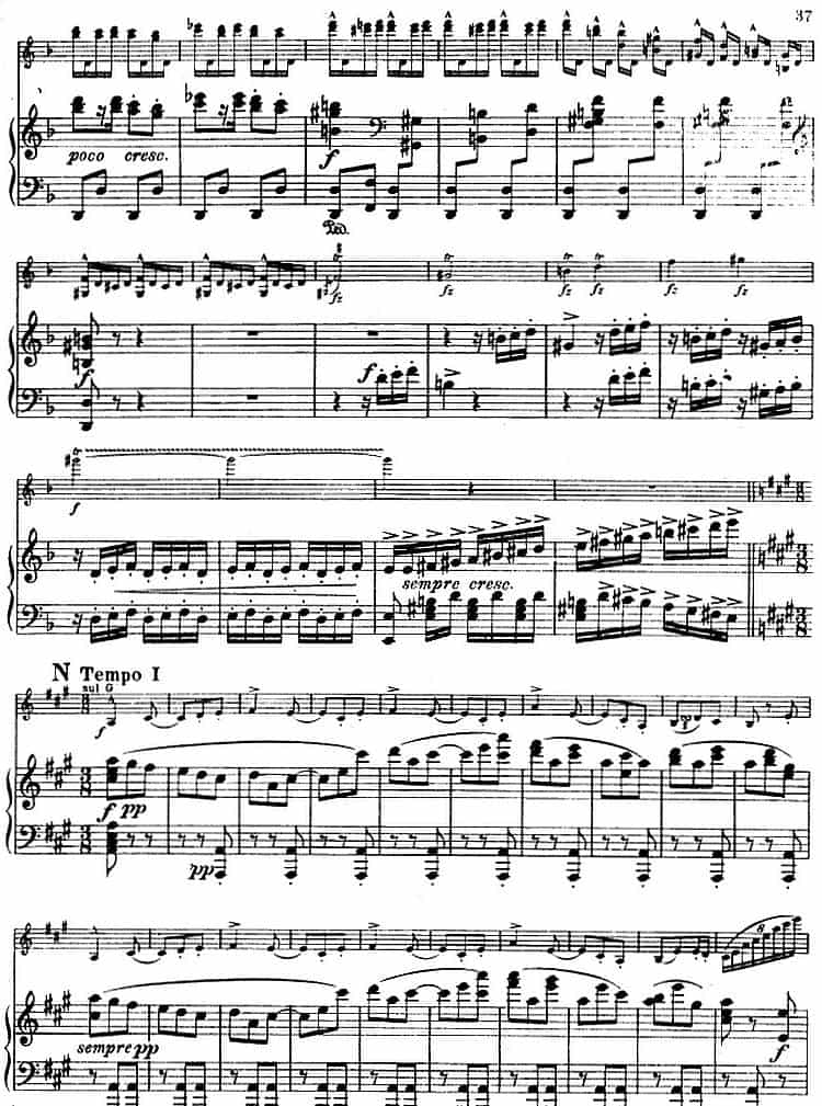 德沃夏克作品53号A小调协奏曲 （小提琴和钢琴） 钢琴乐谱_第35张