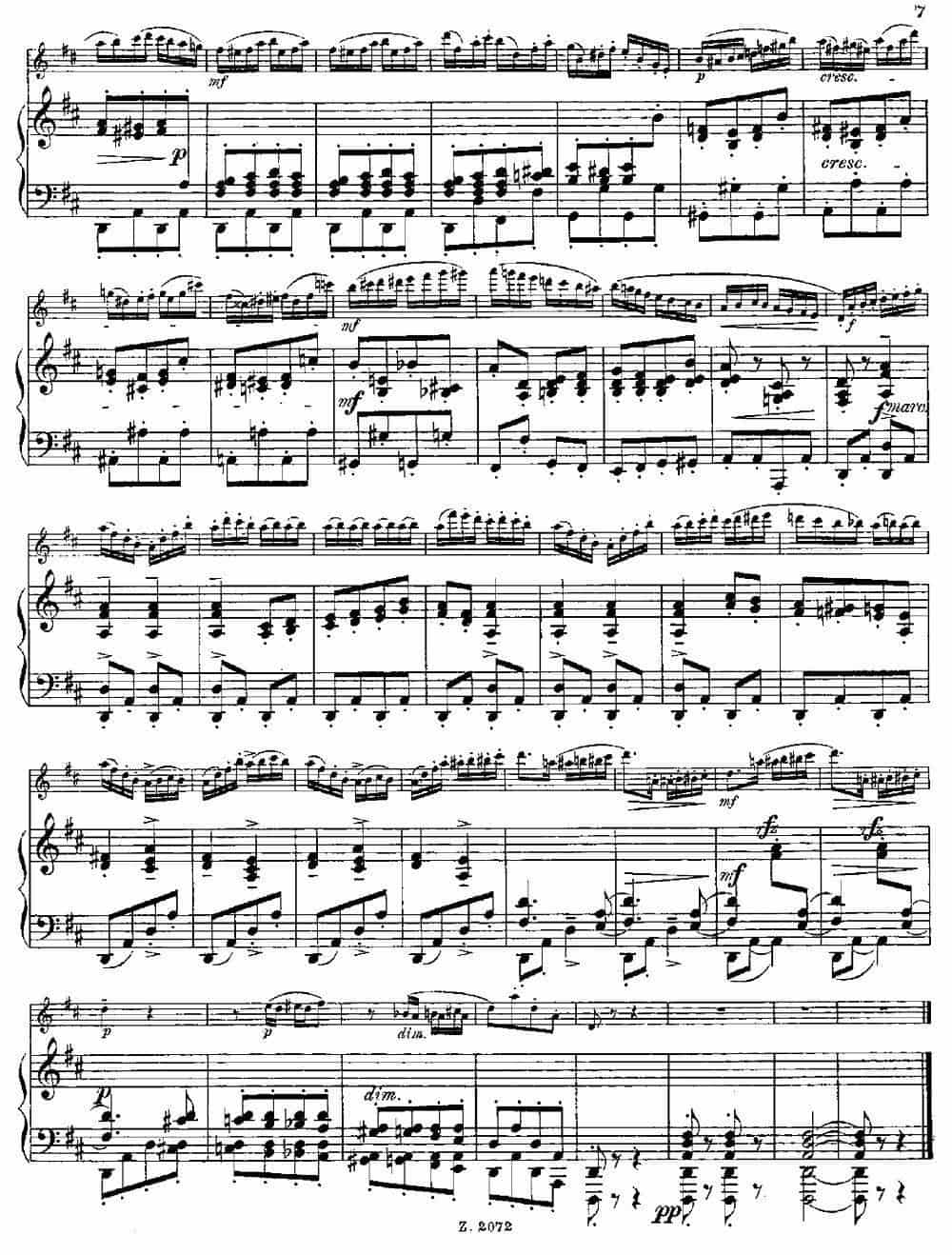 Die Mühle（Op.55 No.4）（长笛+钢琴伴奏） 长笛乐谱_第5张