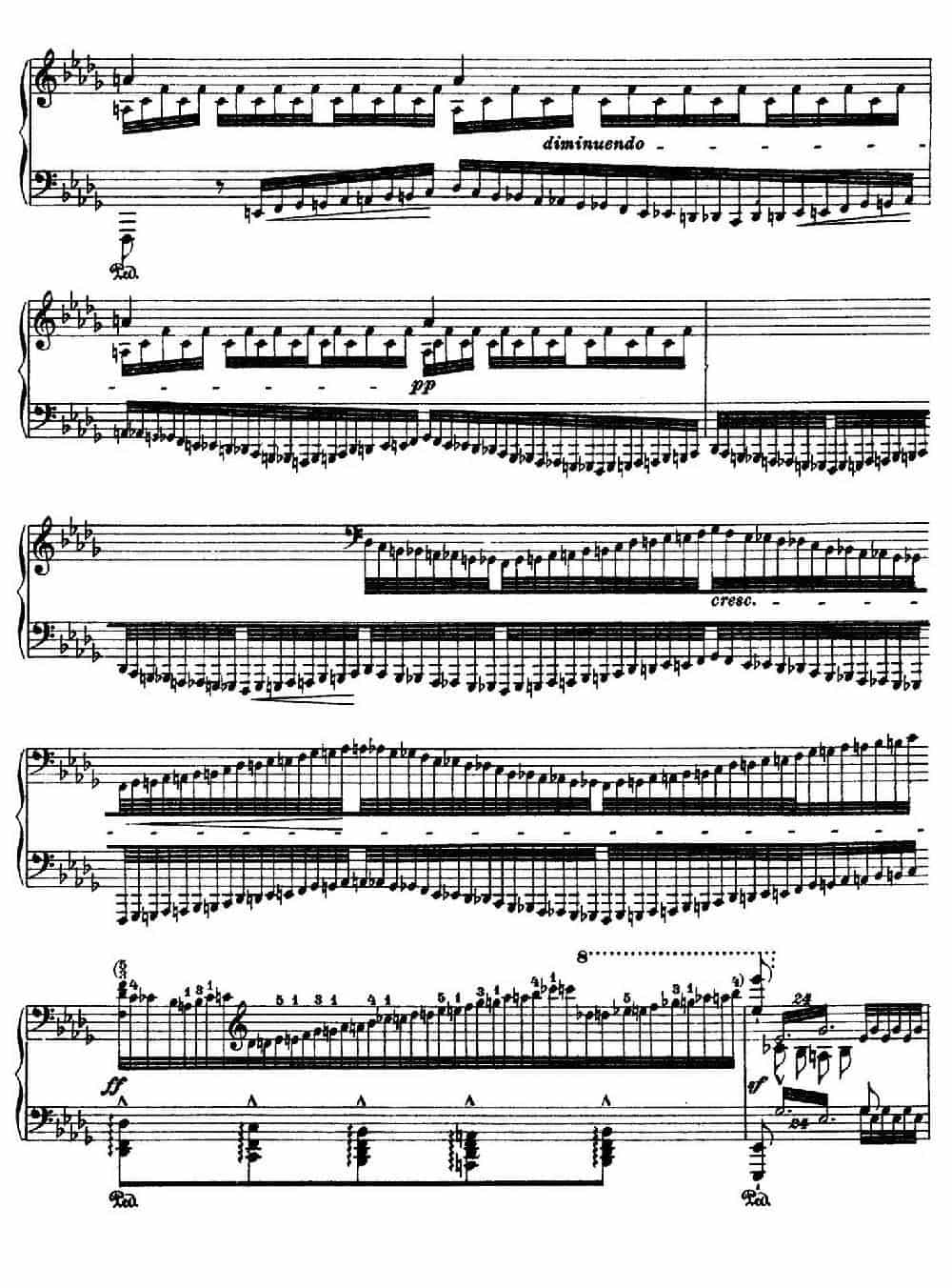 12 Etudes d'execution Transcendante S.139（12首超技练习曲·12） 钢琴乐谱_第7张
