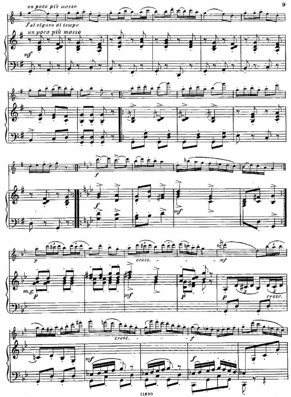 Fantaisies nationales.  Russe. （Op.59 No.3）（长笛+钢琴伴奏） 长笛乐谱_第8张