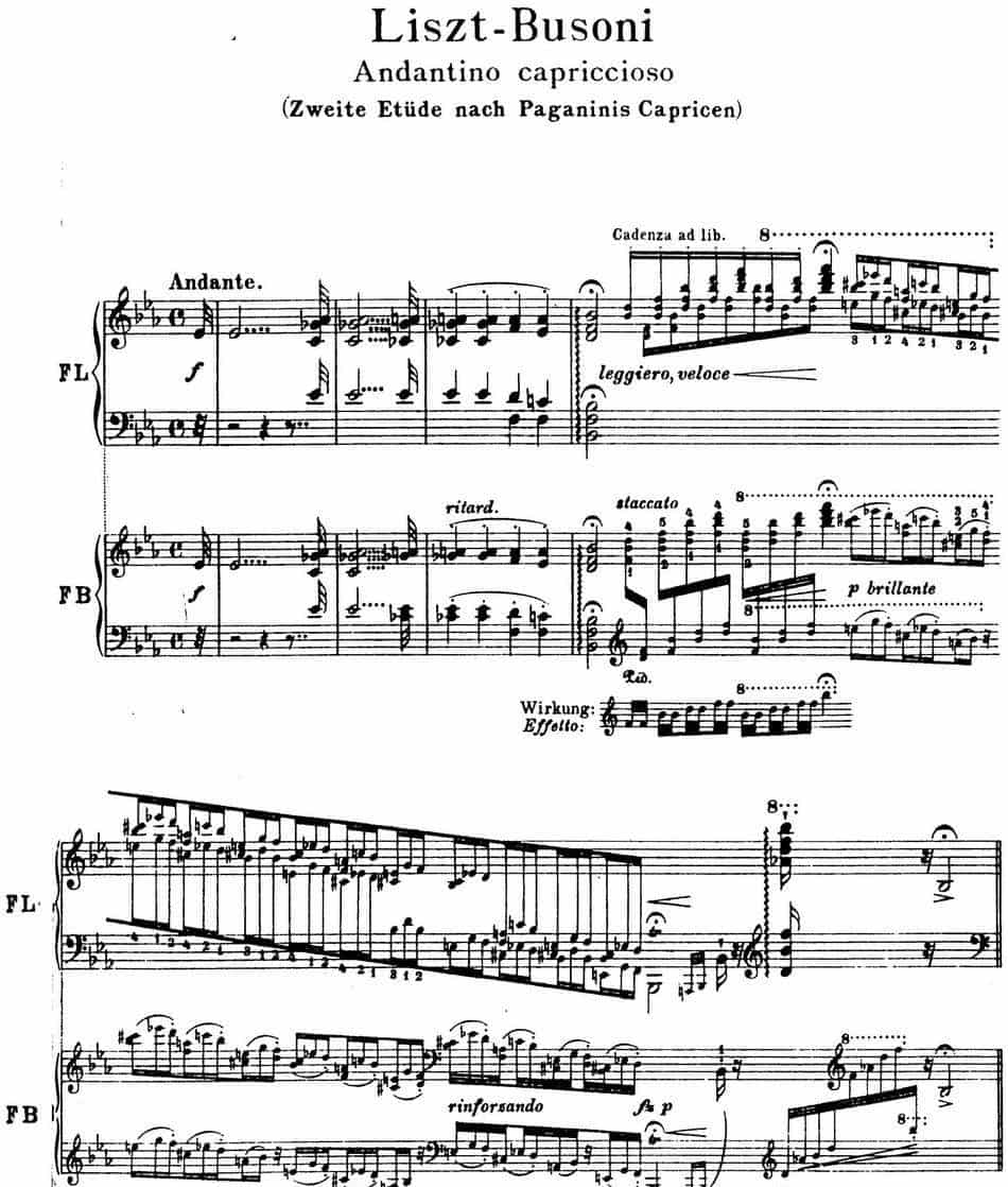 6首帕格尼尼大练习曲（Andantino capriccioso） 钢琴乐谱_第1张