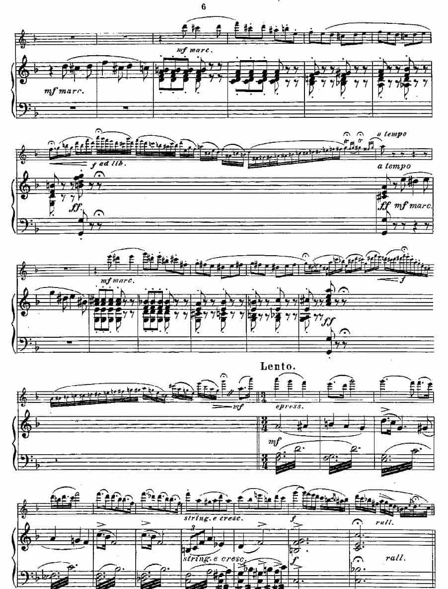 Fantaisies nationales. Op. 59, 5.（长笛+钢琴伴奏） 长笛乐谱_第5张