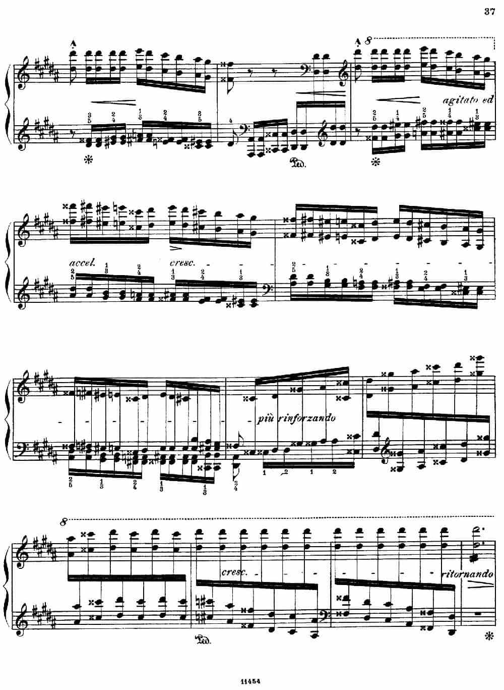Paganini Etudes No.3 in G# （6首帕格尼尼大练习曲之Ⅲ） 钢琴乐谱_第13张