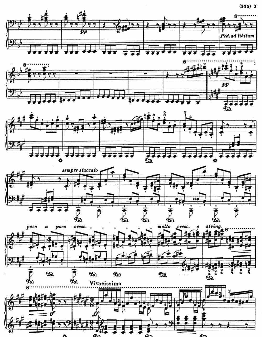李斯特音乐会练习曲 S145（1 S145 森林的呼啸 Waldesrauschen） 钢琴乐谱_第6张