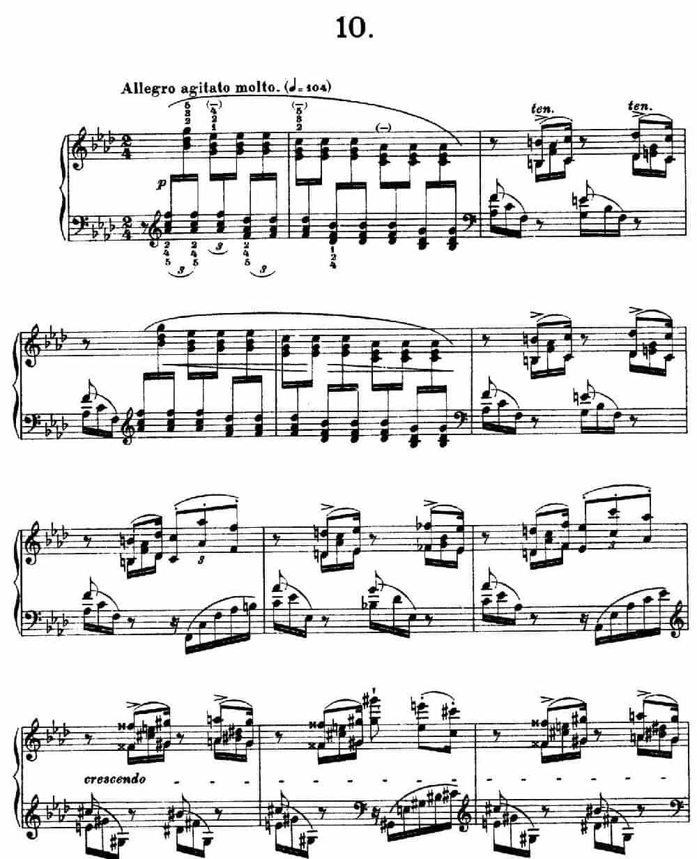 12 Etudes d'execution Transcendante S.139(12首超技练习曲·10) 钢琴乐谱_第1张