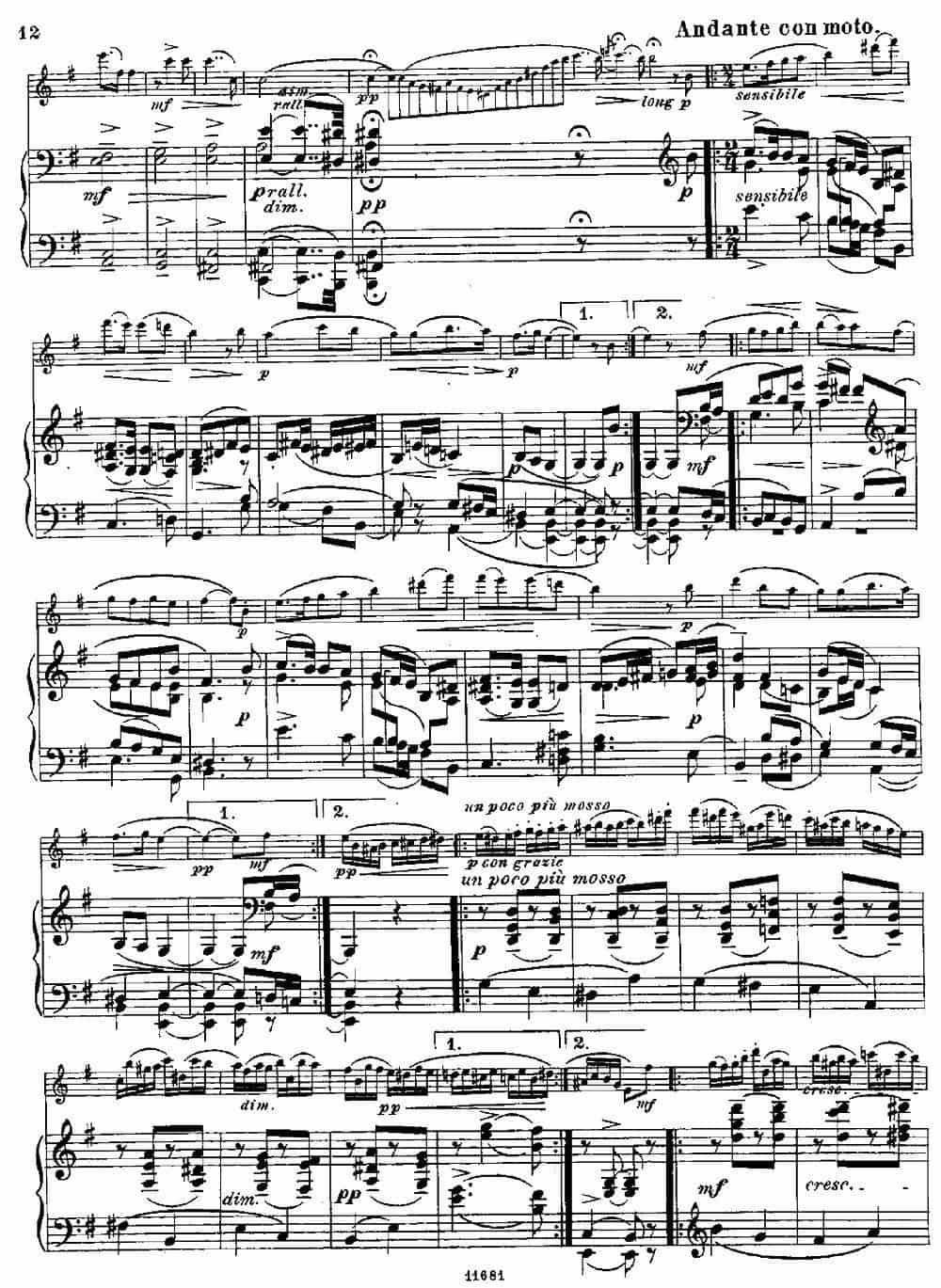 Fantaisies nationales. Suedois.（Op.59 No.4）（长笛+钢琴伴奏） 长笛乐谱_第10张