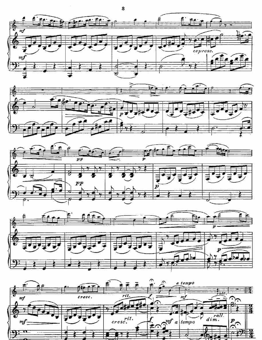 Opern-Transcriptionen.Op.45-7（长笛+钢琴伴奏） 长笛乐谱_第2张