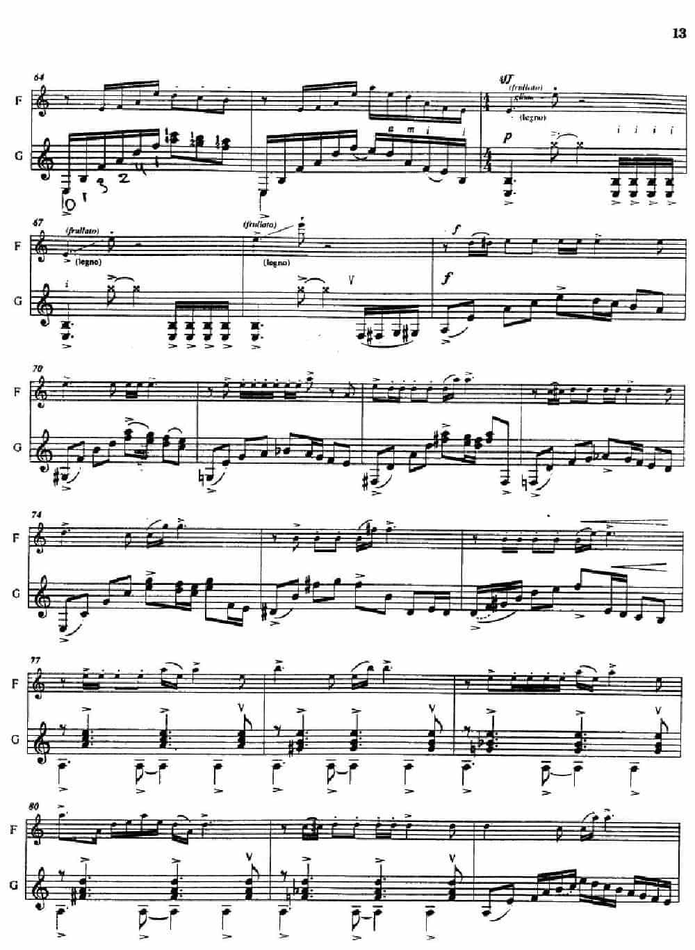 Histoire du Tango：3、Nightclub 1960（长笛+吉他） 长笛乐谱_第4张