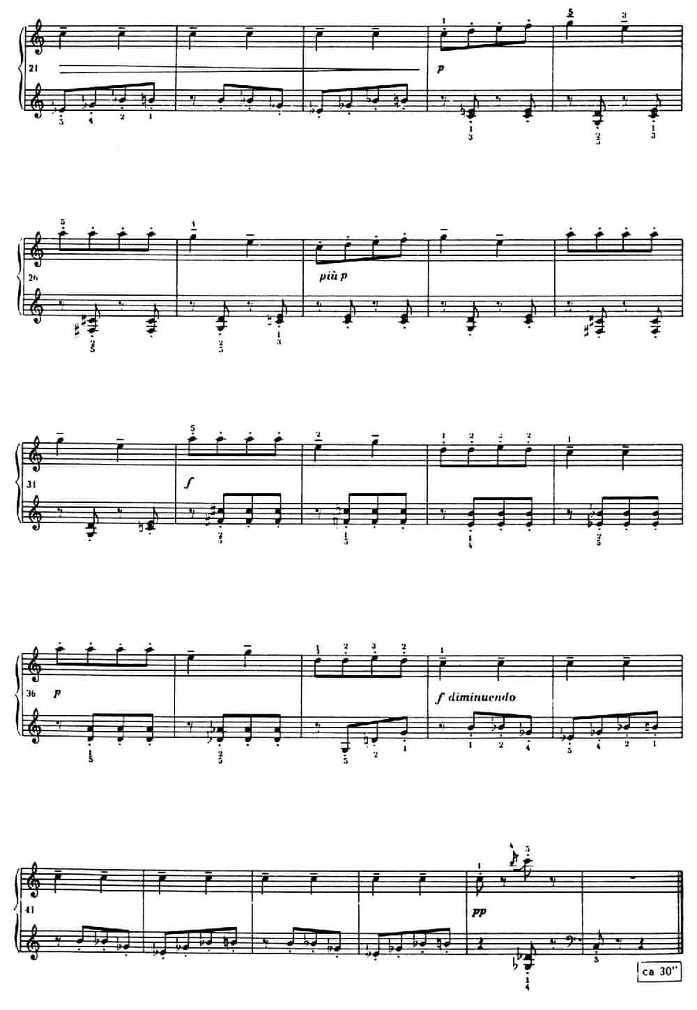 12 Folk Melodies（十二首民间曲调·10） 钢琴乐谱_第2张