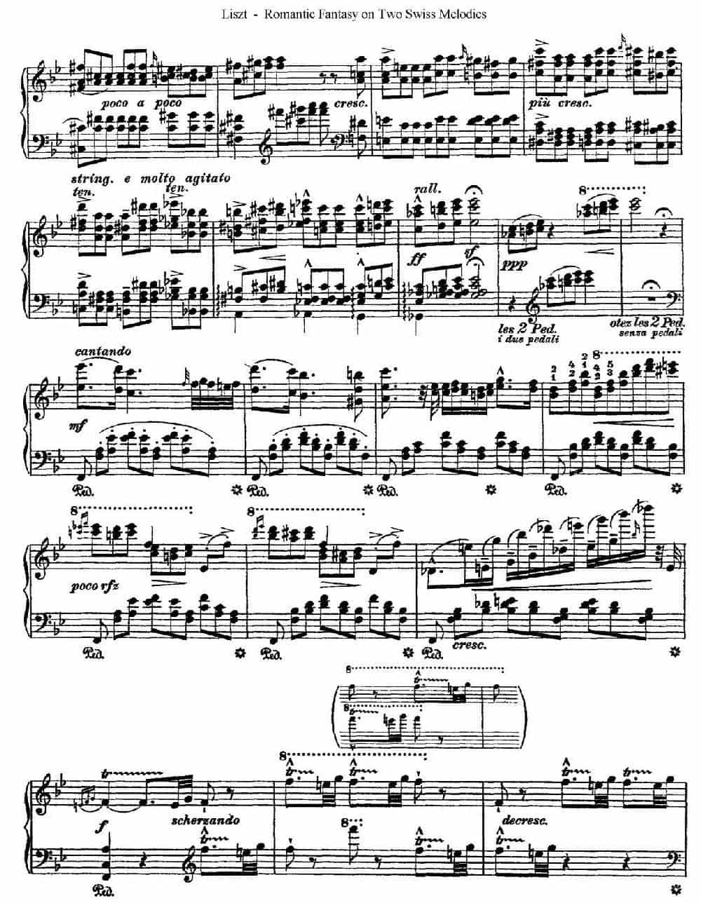 Romantic Fantasy on 2 Swiss Melodies Op.5(浪漫幻想曲) 钢琴乐谱_第19张