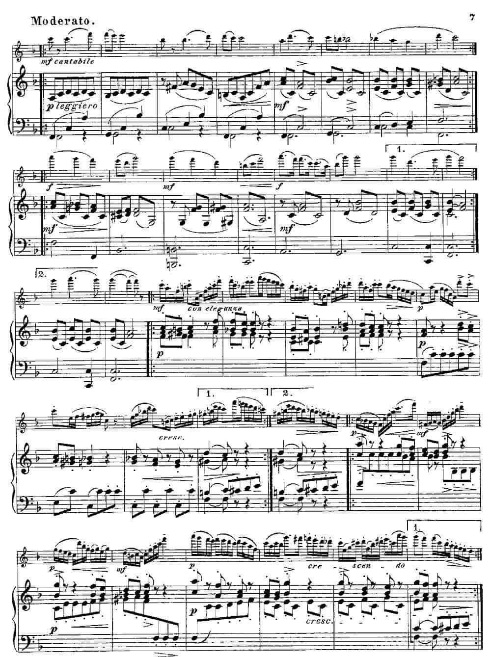 Fantaisies nationales. Italien. （Op.59 No.5）（长笛+钢琴伴奏） 长笛乐谱_第6张