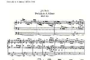 Prelude in A Minor--BWV 569 （管风琴谱） 乐器谱
