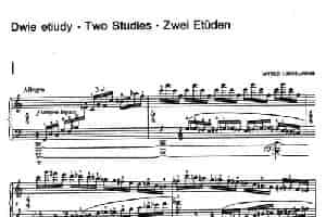 Two Studies（2首练习曲 1. 快板） 钢琴乐谱