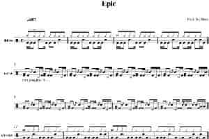 爵士鼓谱：Faith No More - Epic 乐器谱