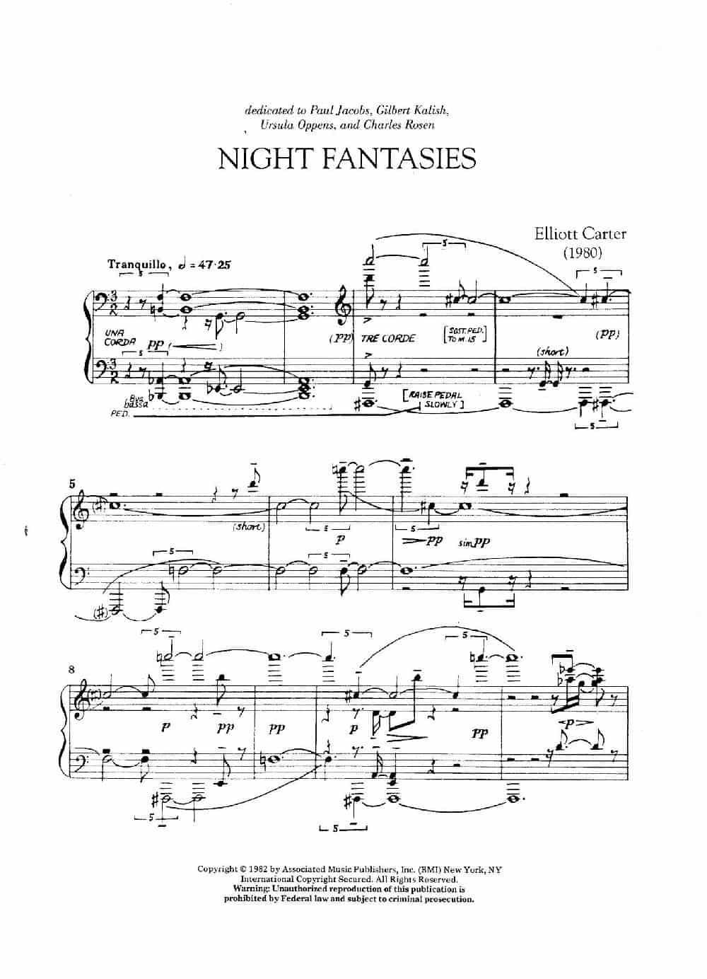 Night Fantasies（幻想之夜） 钢琴乐谱_第4张