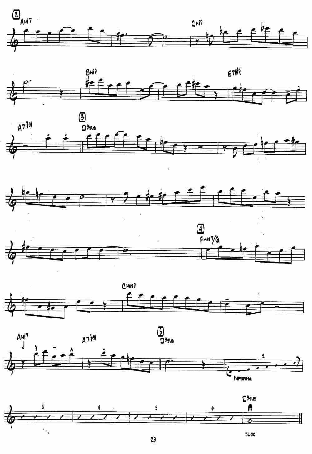 PAUL'S BLUES（15首爵士练习曲之13） 萨克斯乐谱_第2张