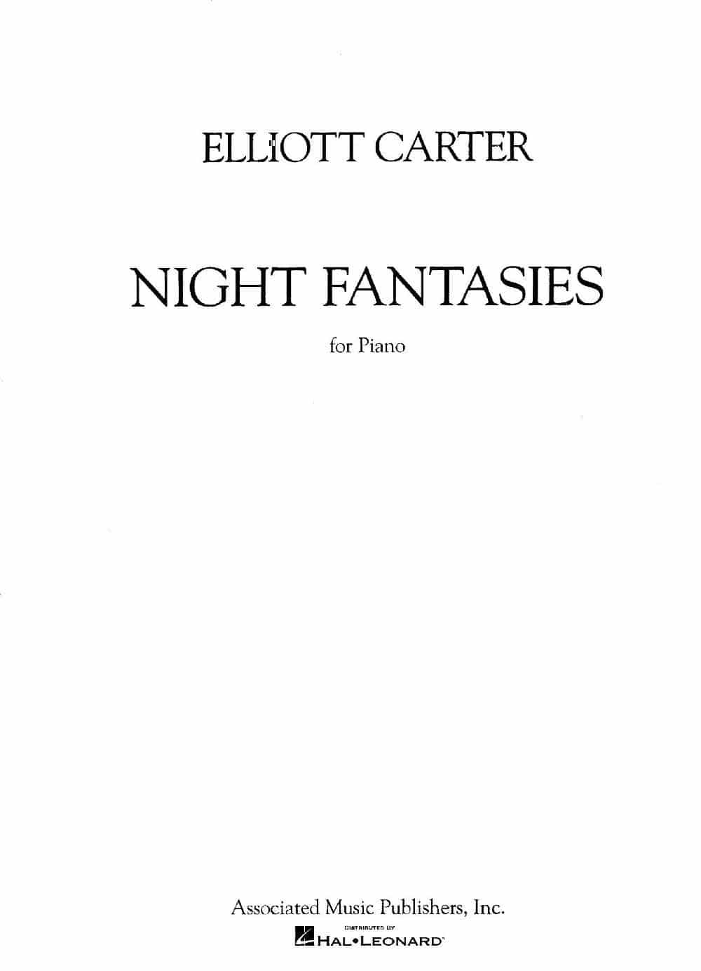 Night Fantasies（幻想之夜） 钢琴乐谱_第1张