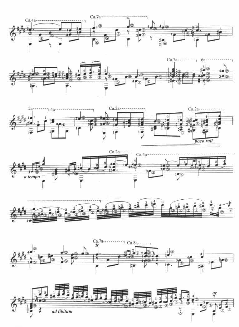 古典吉他考级十级外国乐曲A组（2、夜曲） 吉他乐谱_第2张