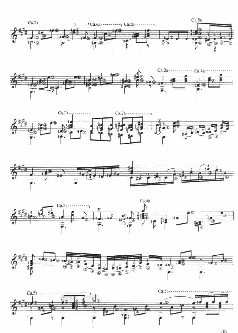古典吉他考级十级外国乐曲A组（2、夜曲） 吉他乐谱_第3张