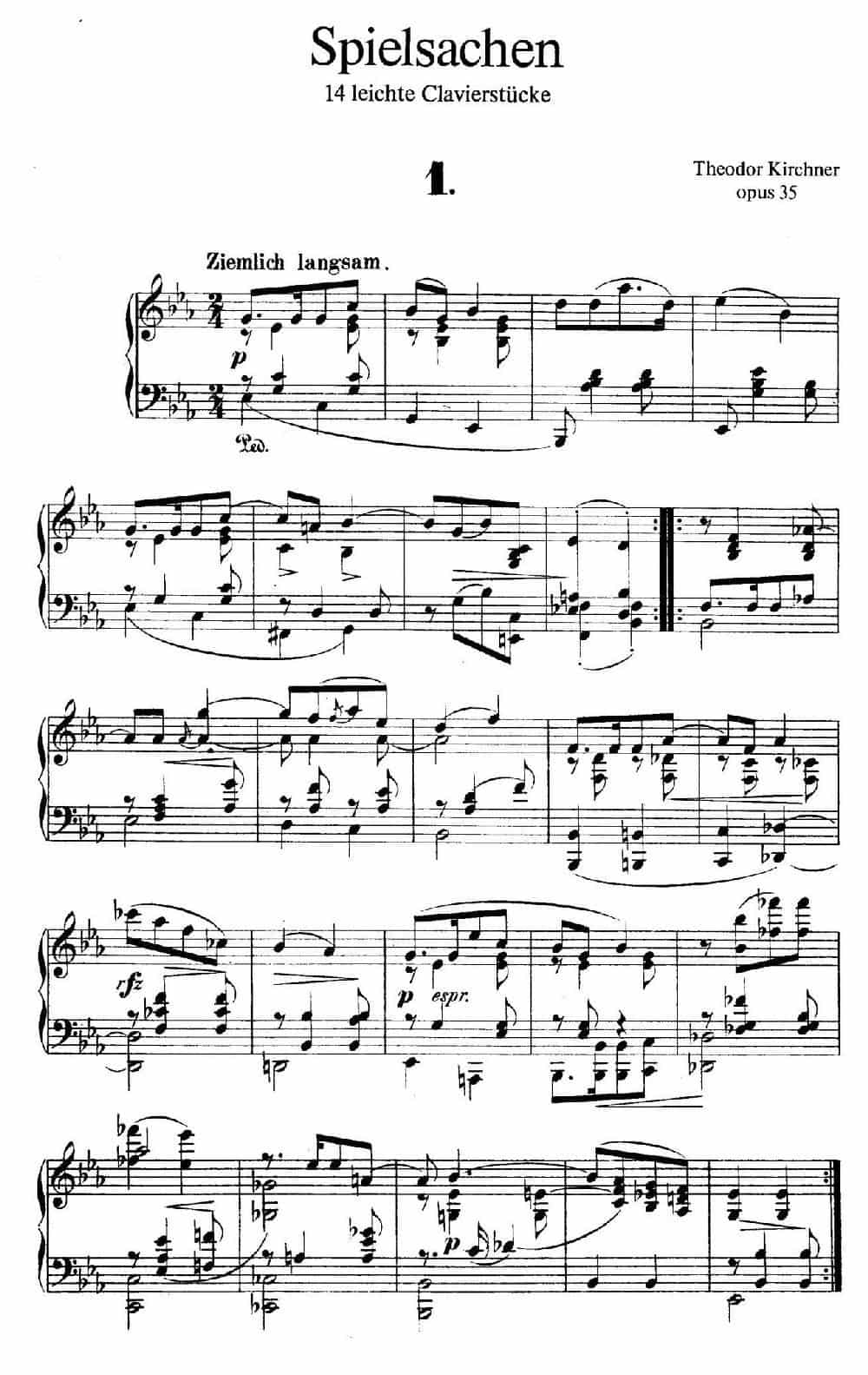 Spielsachen Op.35（玩具·1） 钢琴乐谱_第1张