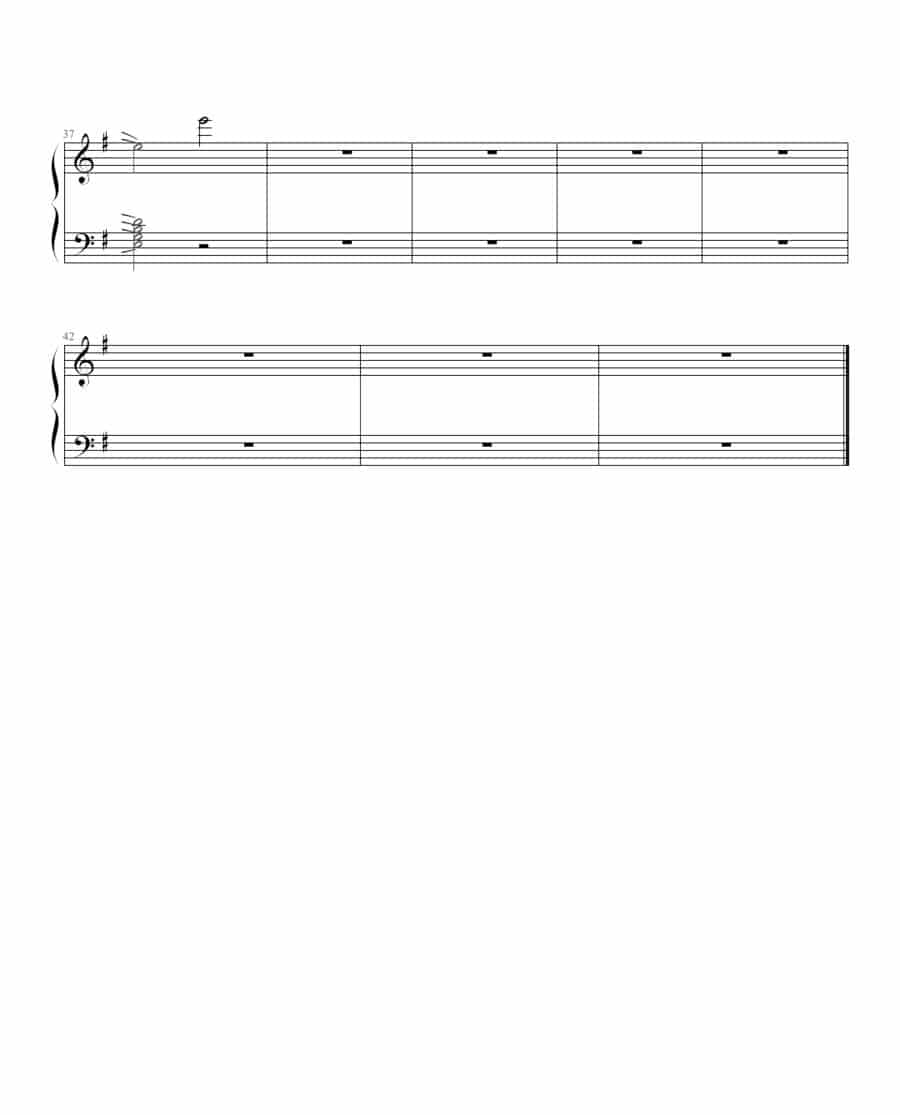夜曲（献给朋友的） 钢琴乐谱_第3张